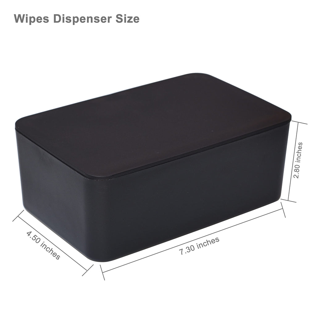 Diaper Wipes Dispenser, Tissue Storage Box Case (Black)