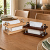 TNCANJU Wooden Tissue Box Holder for Soft Packs, Rectangular Cover, Walnut