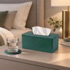 Lorteme Tissue Box Cover Rectangle, Decorative PU Leather Tissue Holder