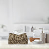 PaJiaNi Brown Leopard Print Tissue Box Cover Rectangle for Office Decor