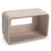 YANGQIHOME Rattan Tissue Box Cover, Rectangle Wicker Tissue Box Holder, Boho Facial Tissue Holder for Living Room, Bathroom, Kitchen, Bedroom, 10.2 x 6.2 x 5.3 inch, Whitewash