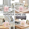 EmbroideryLinen.VN Square Tissue Box Cover Cute Set of 2, Pink