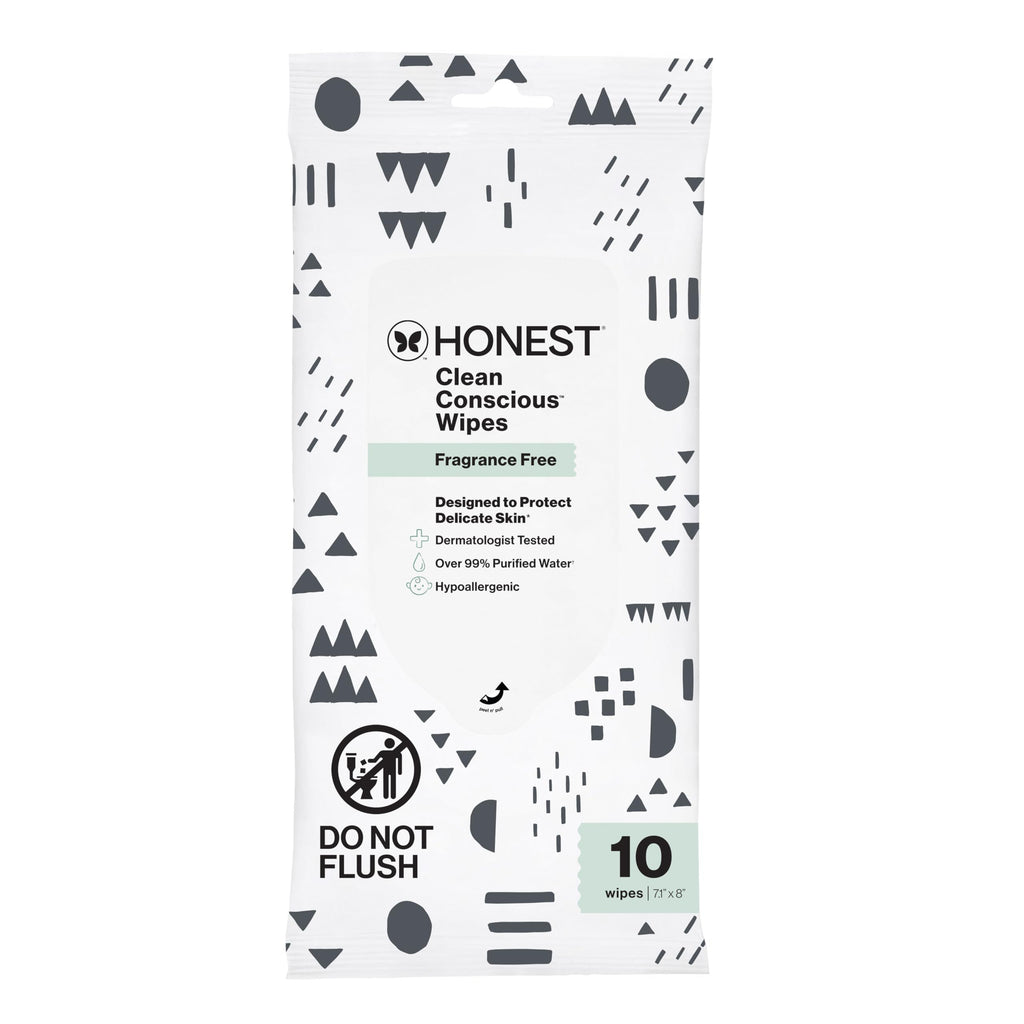 The Honest Company Multi-Use Baby Wipes, Pattern Play, 10 Count