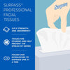 Surpass® 2-Ply Facial Tissue, Unscented, 100 Tissues Per Box, Case of 30 Boxes