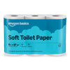 Amazon Basics 2-Ply Soft Toilet Paper, Equivalent to 37 Regular Rolls, Septic Safe, 6 Rolls (350 Sheets each) (Pack of 10)