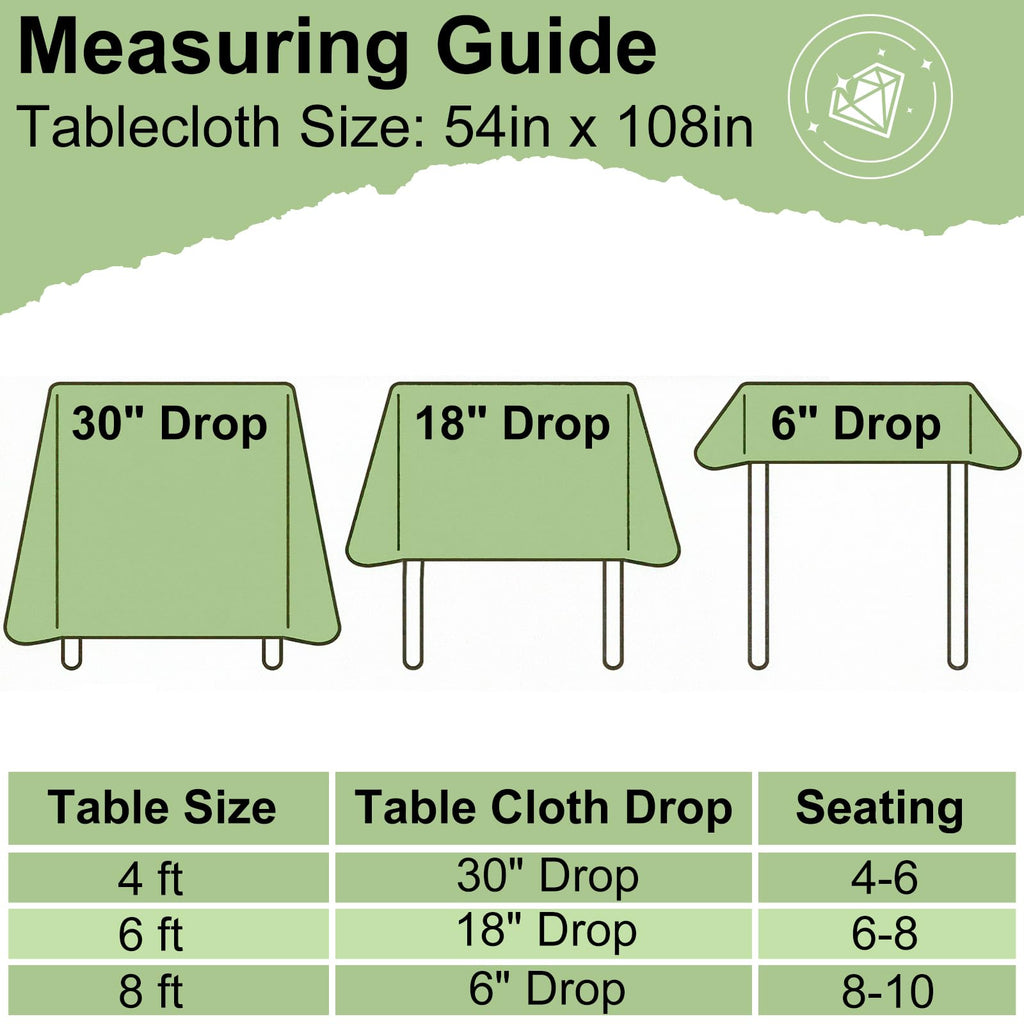 misaya 6 Packs Plastic Table Cloth Black Disposable Tablecloth