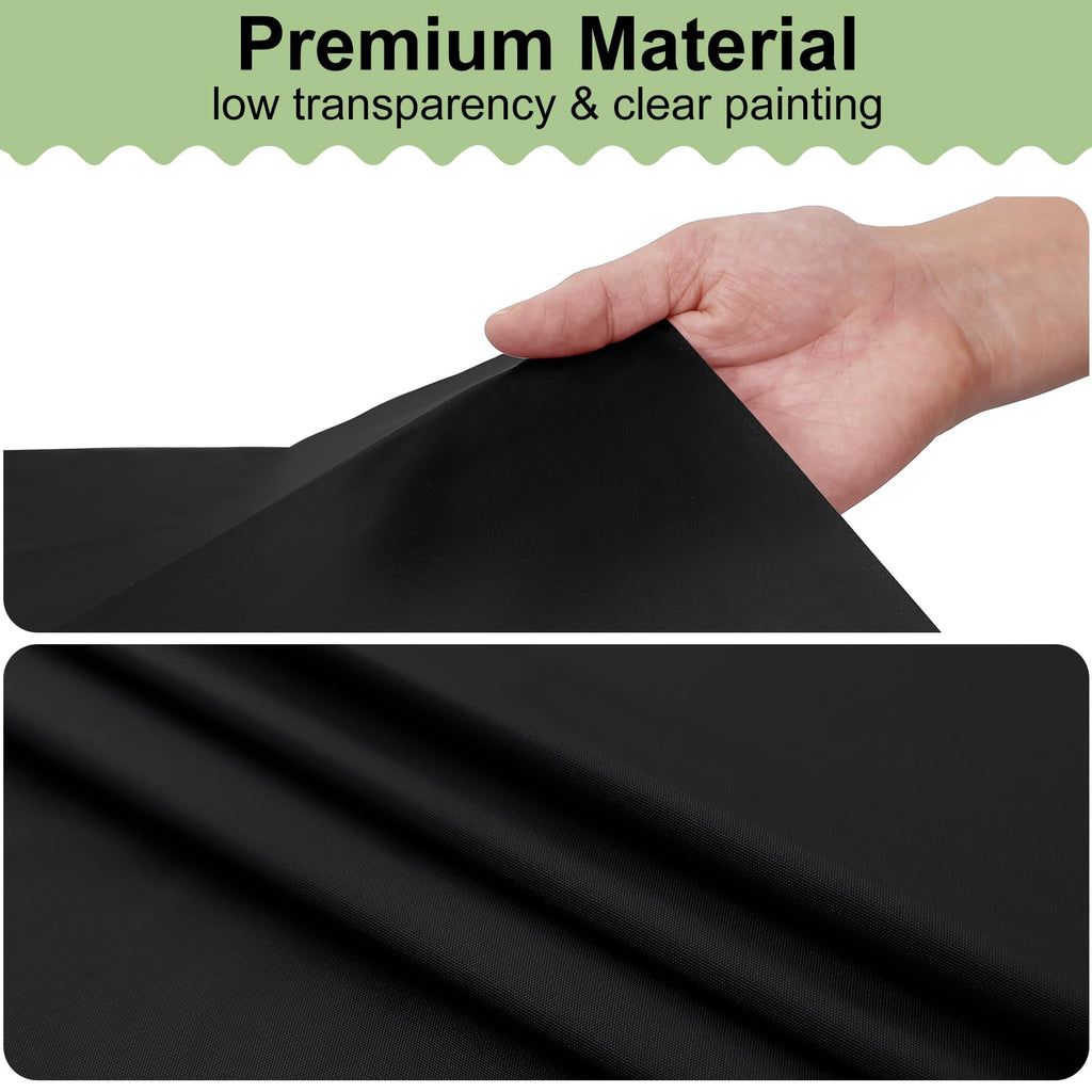 misaya 6 Packs Plastic Table Cloth Black Disposable Tablecloth