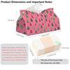 PaJiaNi Pink Christmas Tissue Box Cover Rectangle for Winter Holiday Decor