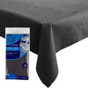 Dozobeede [6 Pack] Black Paper Tablecloth Disposable for Rectangle Tables, 54 X 108 Inch Party Table Cover with Plastic Backing, Waterproof 3 Ply Table Cloth for Halloween Labor Day Banquet