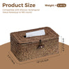 Rectangle Wicker Tissue Box Cover, Woven Seagrass Tissue Holder, Brown