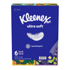 Kleenex Ultra Soft Facial Tissues, 6 Cube Boxes, 60 Tissues per Box, 3-Ply (360 Total Tissues), Packaging May Vary