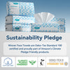 Winner Soft Face Towels, 100% USDA Biobased Facial Towels, 2 Packs per Case, 12 Bags Total, 1200 Count