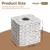 Wicker Tissue Box Cover Square, Handwoven Facial Tissue Box Holder, White