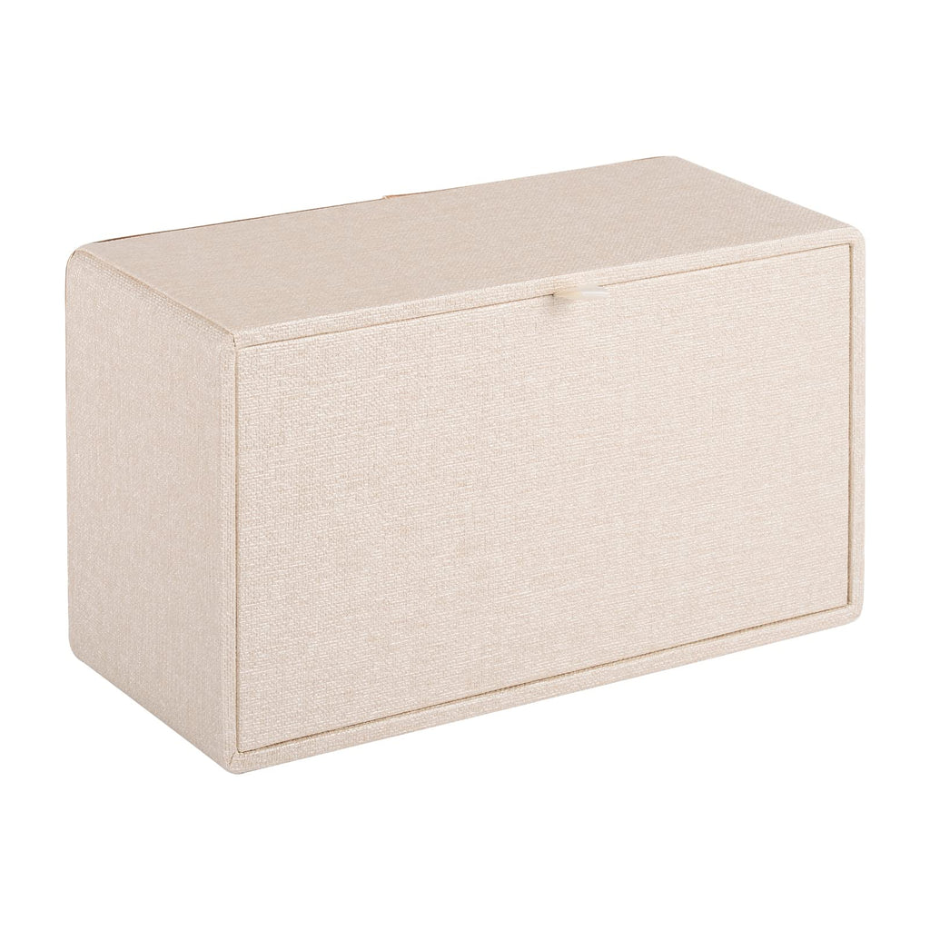RHCSZ Fashion Leather Tissue Box Holder,Rectangular Tissue Box Cover for Bathroom Dresser Night Stand,Napkin Box Drawer Paper Dispenser,Home Office car Tissue Holder with Magnetic Bottom (Beige)