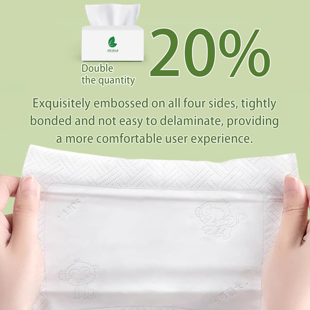 Small Facial Tissues 9000 Sheets of 18 Packs [Not in Box] 5-Ply 1800 Draws Extra Thick & Ultra Soft Travel Paper Tissues, Unscented Bulk Supply Soft Pack Household Tissues for Home, Office and School