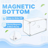Yopay 2 Pack Acrylic Tissue Box Holder, Rectangle Tissue Box Cover with Magnetic Bottom, Clear Acrylic Facial Tissue Case Dispenser for Bathroom Kitchen Bedroom Vanity Restaurant Office