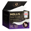 MOLLIS Disposable Face Towels, XL Soft Facial Cleansing Wipes, 50 Count