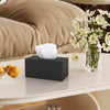 SILUT Tissue Box Cover Rectangular, Extra Large Tissue Box Cover, Plus Size Tissue Box Holder, Acrylic Tissue Holder for Bathroom, Restaurant, Kitchen - Matte Black, 9.85x5.1x5.28''