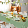 Mulbozy 2 Pcs Sage Green Plastic Table Cloth Disposable, 54 ×108 Inches