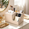 Multifunctional Tissue Box Cover Holder,Storage Desk Organizer(Apricot)