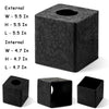Square Tissue Box Cover Decorative,Napkin Dispenser,Facial Paper Holder for Bathroom Vanity Countertop,Bedroom Dresser,Night Stand, Desk, Office and End Table,Boho Flowers Black