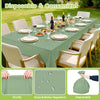Mulbozy 2 Pcs Sage Green Plastic Table Cloth Disposable, 54 ×108 Inches