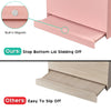 Pink Tissue Box Cover Square - Wood Tissue Box Holder for Tabletop Night Stands Bathroom Office - Decorative Facial Cube Tissue Box Dispenser