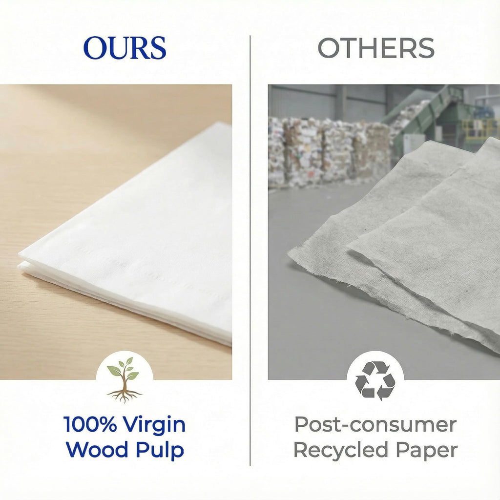 Vinda Ultra Care 3-Ply Facial Tissues, Large 8.26" x 7.48" Sheets, 82 Tissues per Cube, 8 Cube Boxes (656 Tissues Total), Soft & Strong for Home, Office, and Car