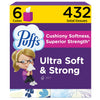 Puffs Ultra Soft Facial Tissuess, Mega Cube, 72 Facial Tissues Per Box, 6 Count