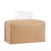Tissue Box Cover Rectangle Leather Facial Paper Holder, Khaki