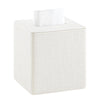 Cretkhp PU Leather Square Tissue Box Cover Tissue Box Holder Cube (Cream)
