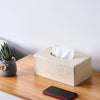 Natural Travertine Textures Tissue Box Cover Rectangular (Only Suitable for Standard Sized Tissue Box) for Decor,Resin Tissue Box for Bathroom Countertop,Bedside,Office（Made of Resin, Height of 4 in