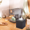 Sumnacon Square Tissue Box Cover,Magnetic Bottom PU Tissue Box Holder,Brown