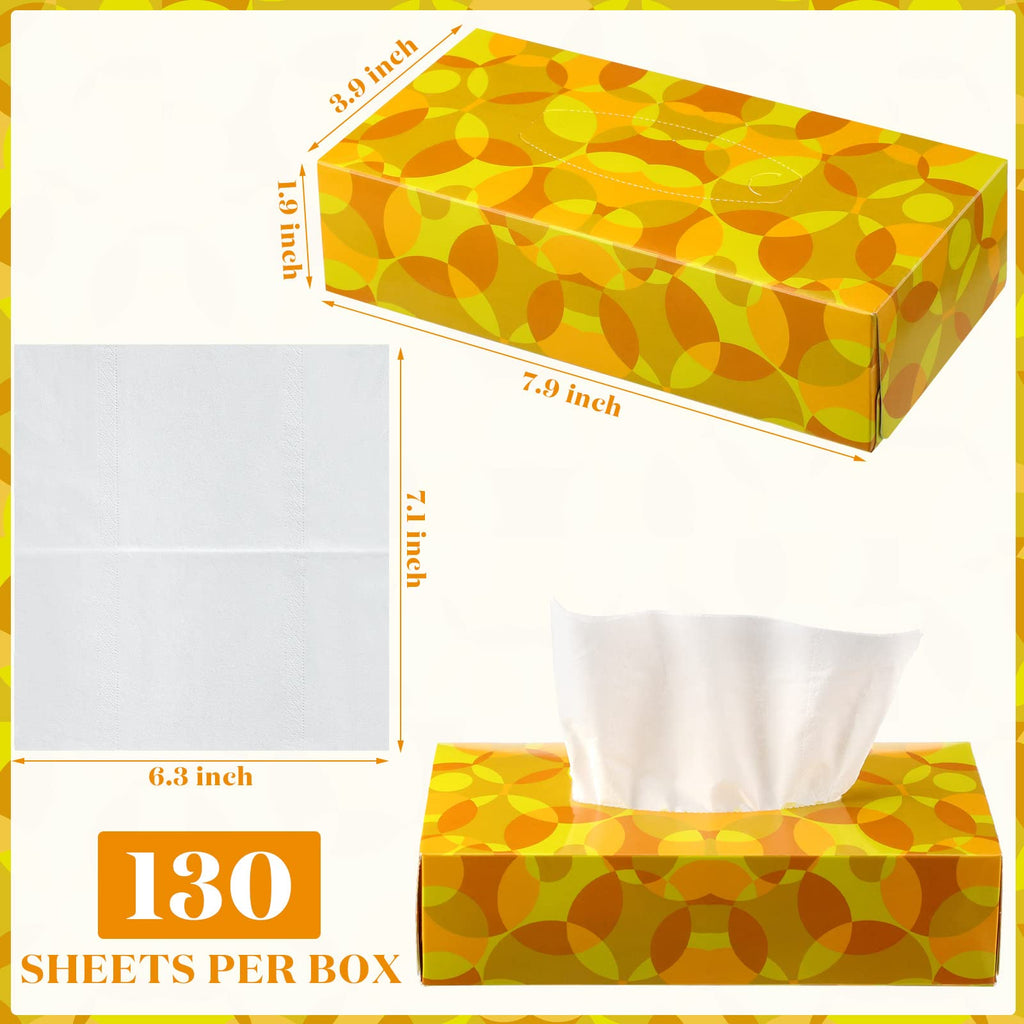 Yinder 12 Packs Soft Facial Tissue Boxes for Classroom, Abstract Geometry