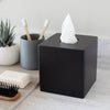 Yew Design Matte Black Square Tissue Box Cover