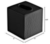 Monarch Abode Tissue Box Cover Square – Hand Hammered Black Metal Tissue Holder Box for Bathroom Accessory, Aesthetic Decorative Facial Napkin Cube for Modern Home Decor