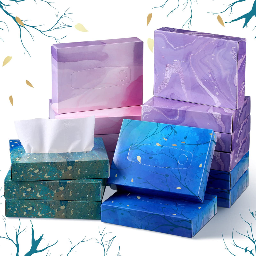 Yinder 24 Pcs Small Tissue Cube Box 960 Sheets for Classroom, Stylish