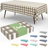 Smiry Disposable Rectangle Plastic 54 x 108 Inch Table Cloth 3 Pack