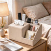 Multifunctional Tissue Box Cover Holder,Storage Desk Organizer(Apricot)
