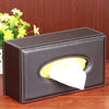 High-end Fashion Pu Leather Tissue Box Holder Business Black,Rectangular Tissue Box Cover,Napkin Holder Drawer Paper Dispenser,Home Office car Tissue Holder with Magnetic Bottom (Brown)