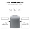 Tissue Box Cover, Tclouda, Modern PU Leather Square Tissue Box Holder for Creative Decorative, Ideal for Bathrooms/Office/Car/Nightstand/Outdoor Tent/Dining Table, 5"X5"X5", Single Gray