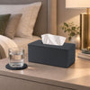 Lorteme Tissue Box Cover Rectangle, Decorative PU Leather Tissue Holder