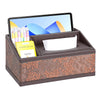 SAYEEC Leather Tissue Box Cover Rectangular Tissue Box Holder Retro Napkin Dispenser Facial Tissues Organizer Multifunctional Storage Box Caddy for Bathroom Toilet Bedroom Living Room Office Table Car