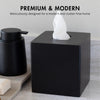 Yew Design Matte Black Square Tissue Box Cover