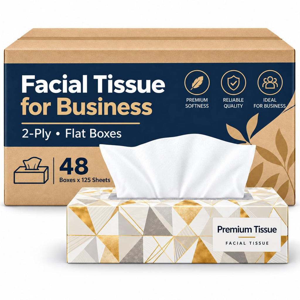 Professional Facial Tissues, 48 Boxes, 125 Tissues per Box