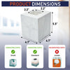 Acrylic Tissue Box Holder, Square Dispenser for Facial Tissues, Napkins, and Dryer Sheets. Perfect for Bathrooms, Desks, Countertops, Vanities, Bedrooms, and Nightstands (Square, Marble)