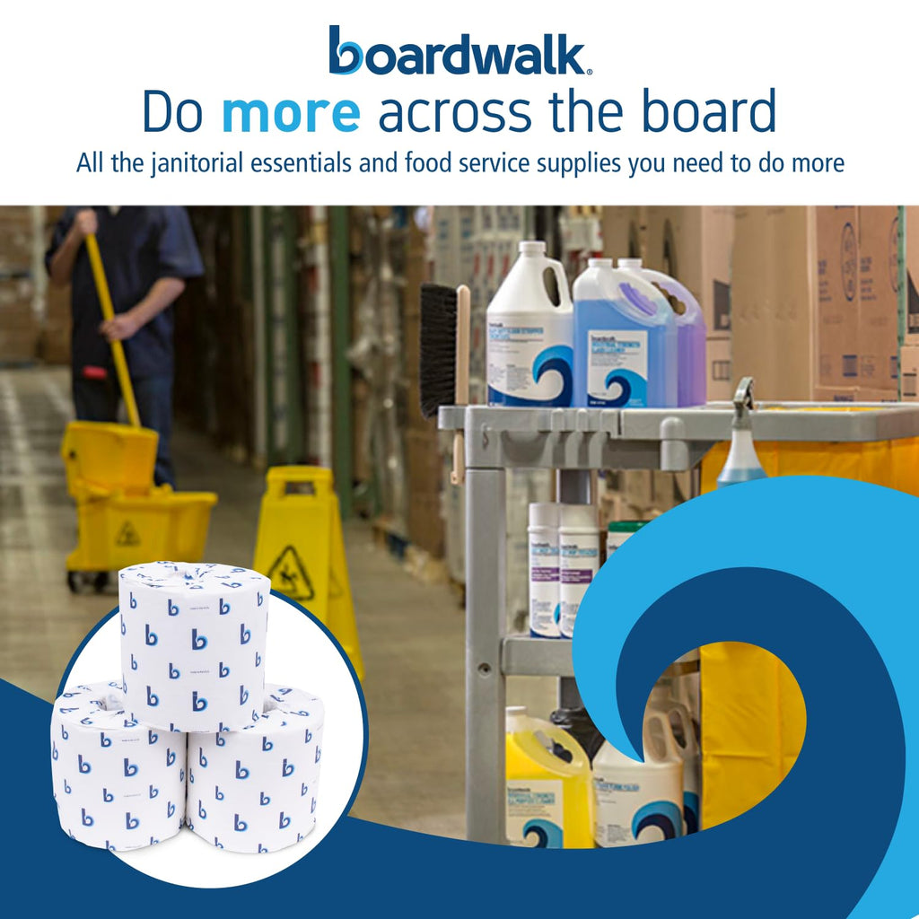 Boardwalk BWK6144 Two-Ply Toilet Tissue, White, 4" x 3" Sheet, 400 Sheets per Roll (Case of 96 Rolls)