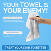 FOMIN Disposable Face Towels - 100 Count XL Biodegradable Facial Washcloths