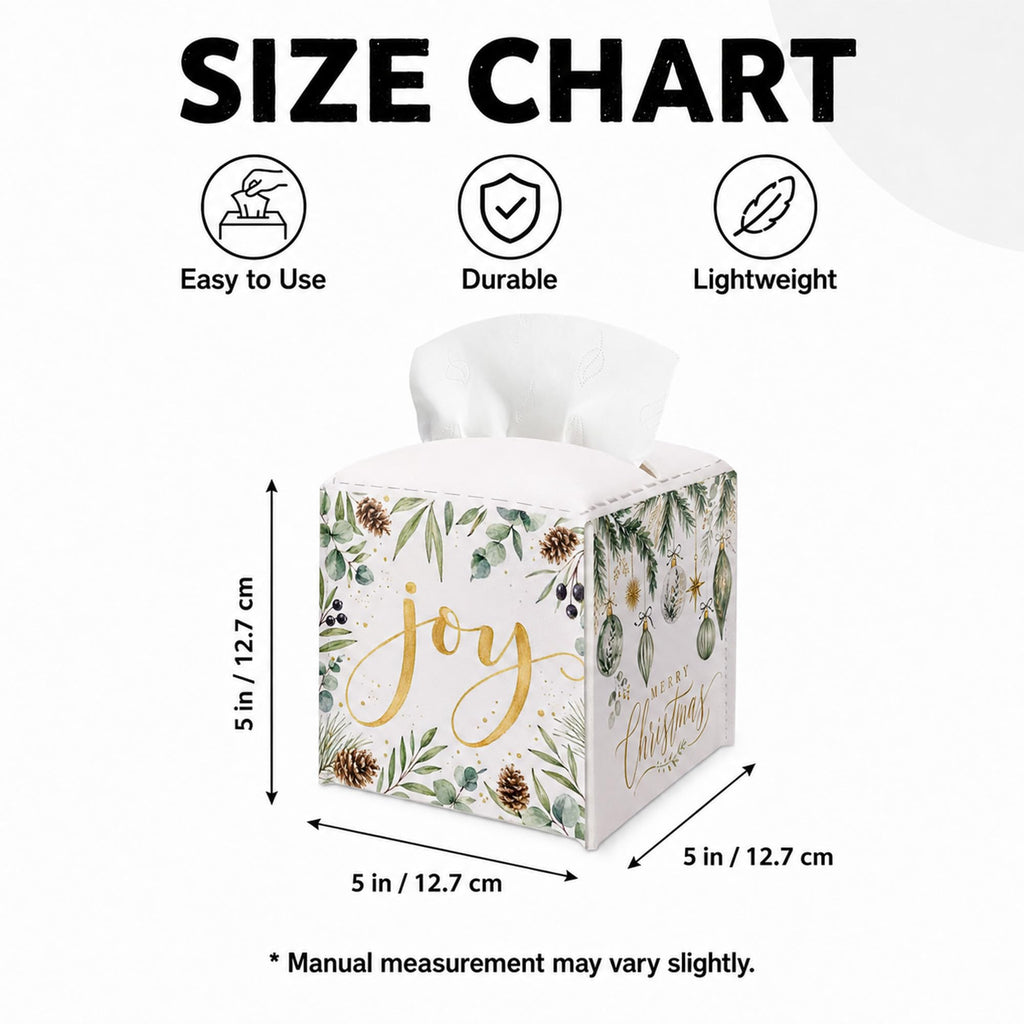 Christmas Tissue Box Square, Merry Christmas Decorations for Home Office.