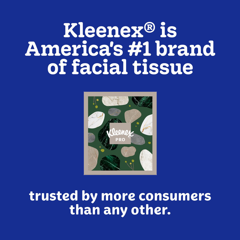 Kleenex Professional Naturals Facial Tissue, Bulk (21272), 2-Ply, White, Upright Cube Boxed Format, Designed for Business (90 Tissues/Box, 36 Boxes, 3,240 Sheets/Case)